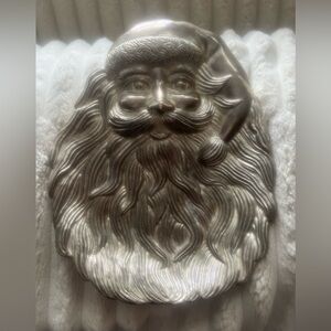 Vintage Godinger Silver Plated
Santa Claus Candy Dish Plate 8.25” x 6.5”.